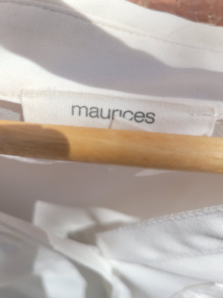 Women's White Button-Up Shirt by Maurices