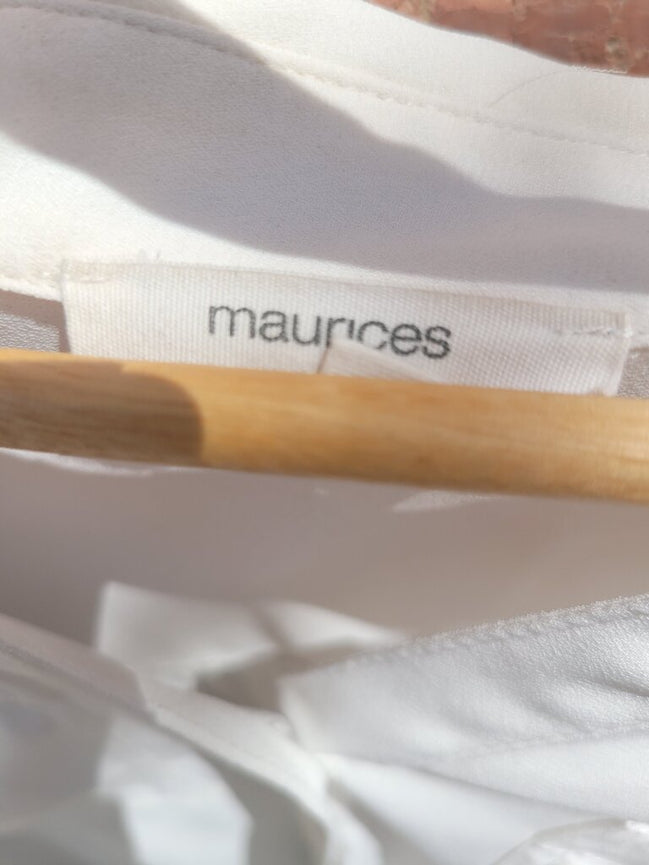 Women's White Button-Up Shirt by Maurices