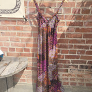 Moa Moa Women's Bohemian Floral Spaghetti Strap Maxi Dress