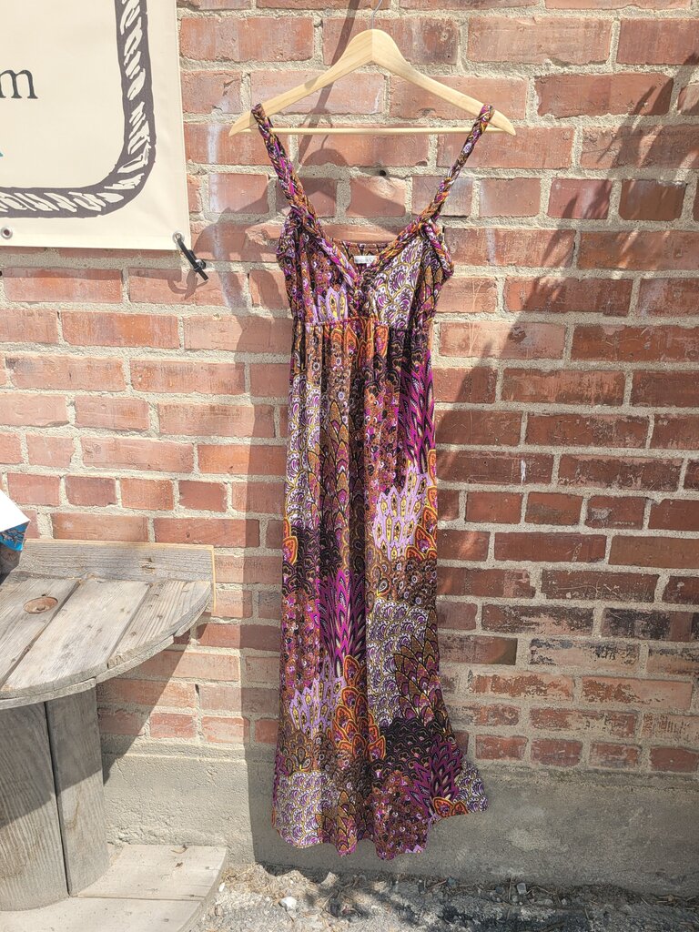 Moa Moa Women's Bohemian Floral Spaghetti Strap Maxi Dress