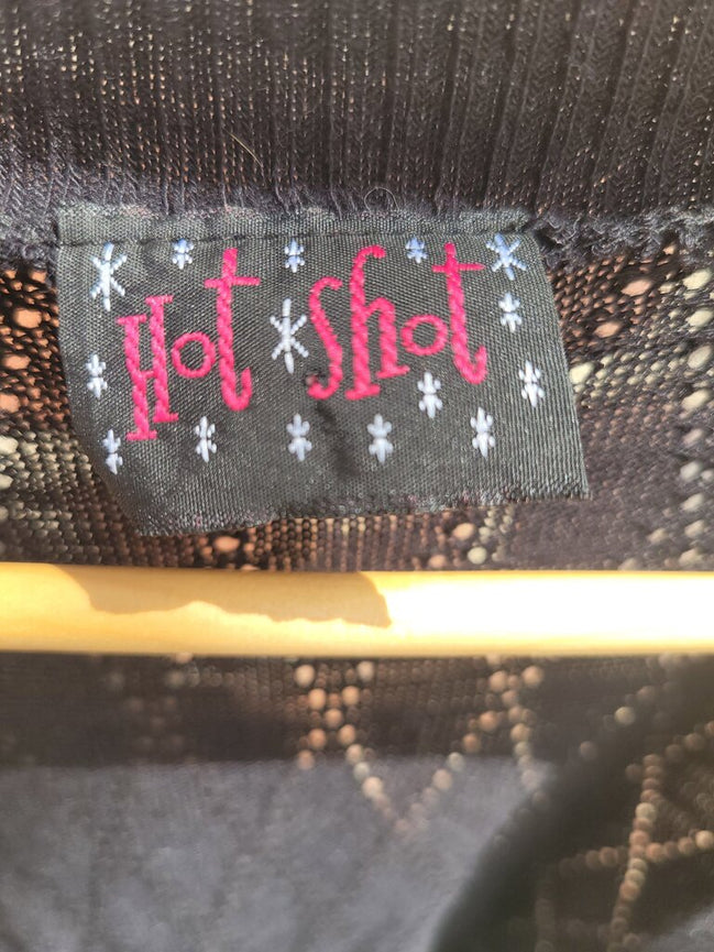 Hot Shot Black Cropped Cardigan