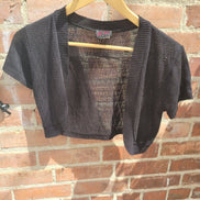 Hot Shot Black Cropped Cardigan