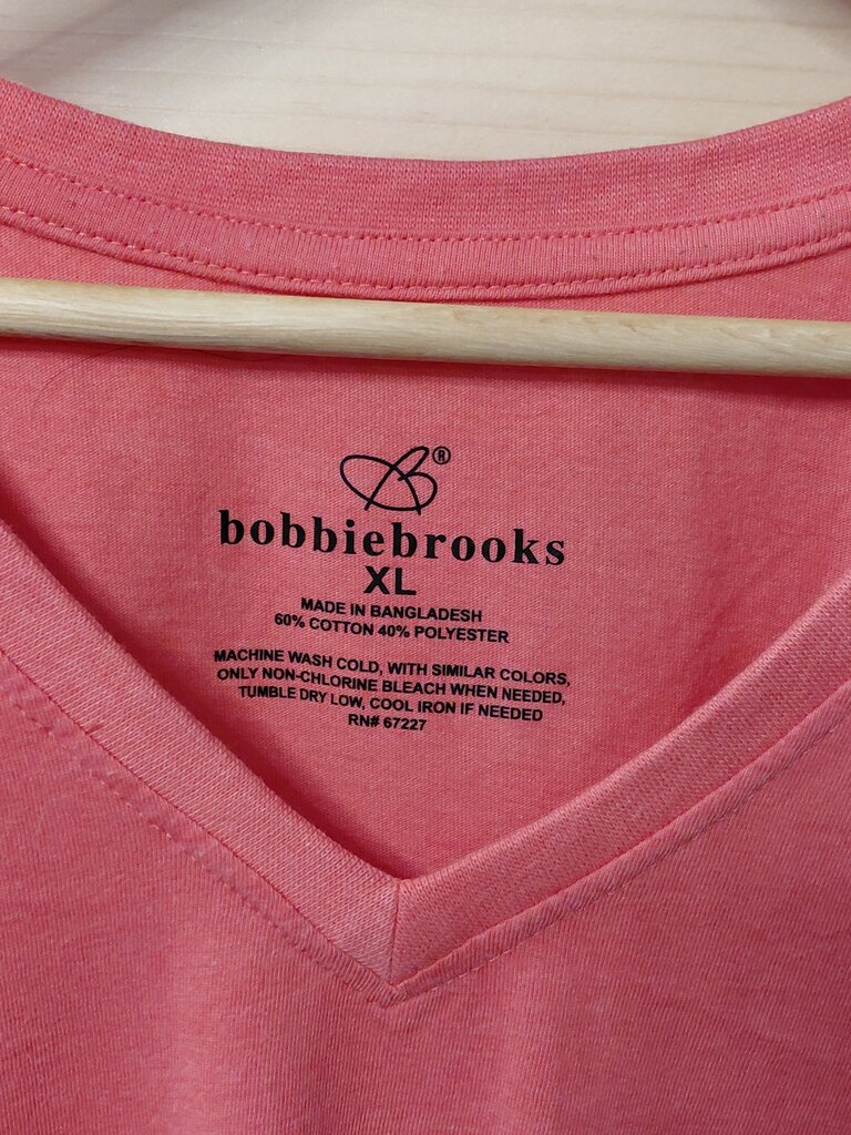 Bobbie Brooks Coral V-Neck T-Shirt