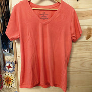 Bobbie Brooks Coral V-Neck T-Shirt