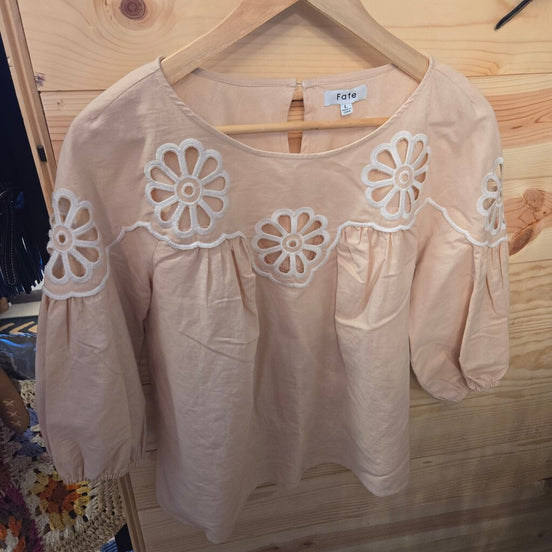 Fate Women's Blouse with Floral Embroidery