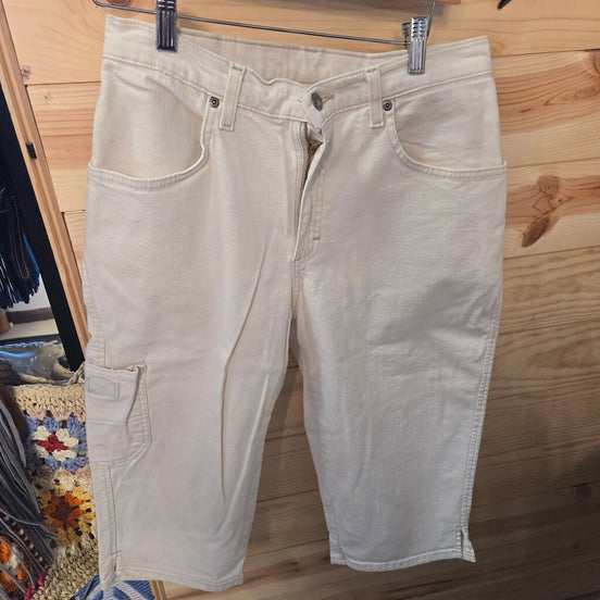Women's White Cargo Shorts