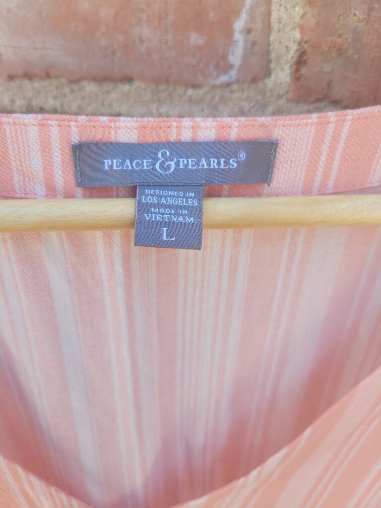 Peace & Pearls Striped Dress