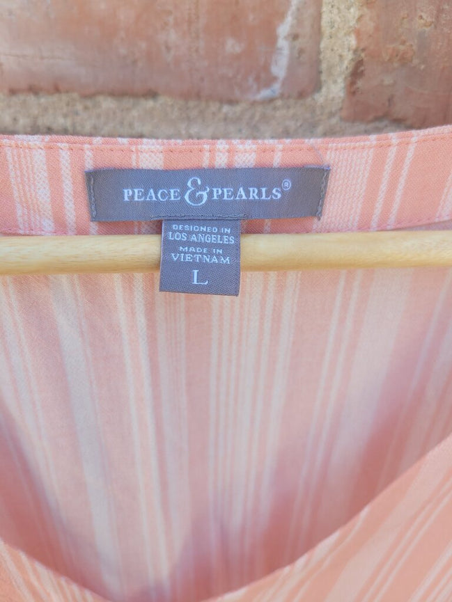 Peace & Pearls Striped Dress