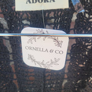 Adora Ornella & Co Black Long Knit Vest