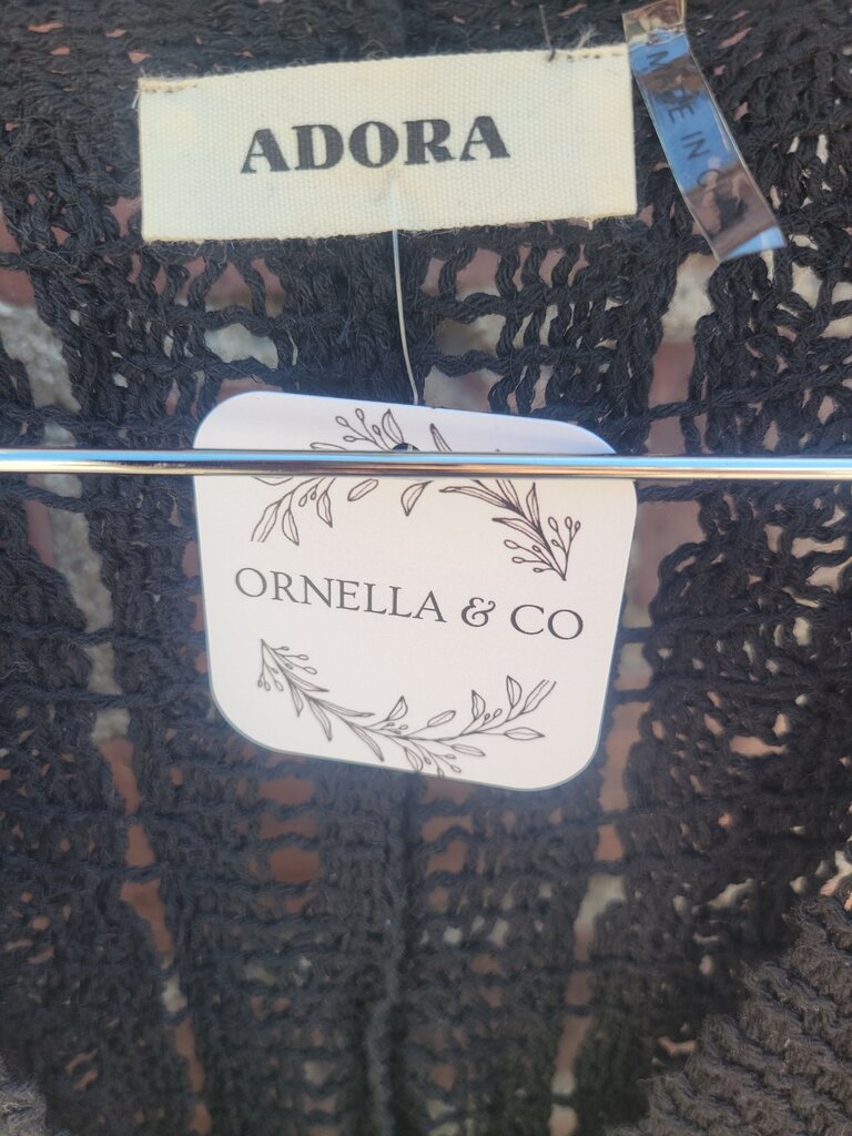 Adora Ornella & Co Black Long Knit Vest