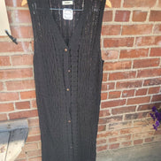 Adora Ornella & Co Black Long Knit Vest