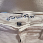 Universal Thread Women's White Pants with Navy Stripes