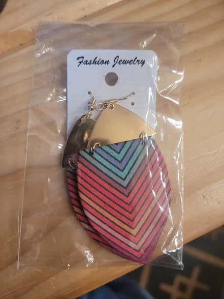 Colorful Leaf Dangle Earrings