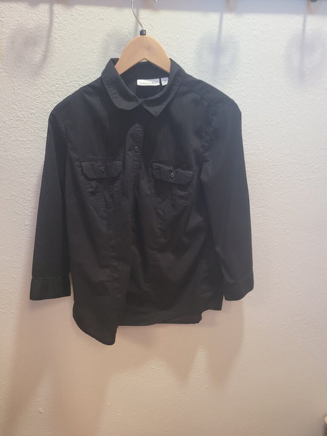 St. John's Bay Black Button-Up Shirt