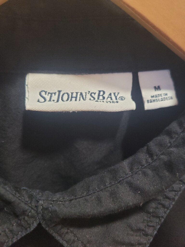 St. John's Bay Black Button-Up Shirt