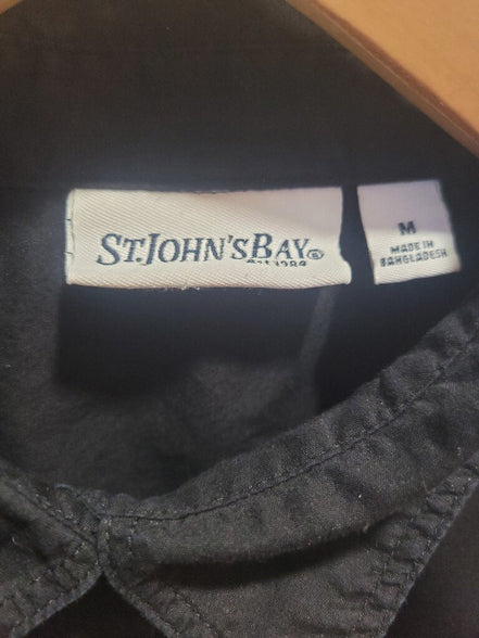 St. John's Bay Black Button-Up Shirt