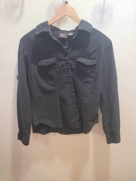 ALC Atlas Classics Black Medium Button-Up Shirt
