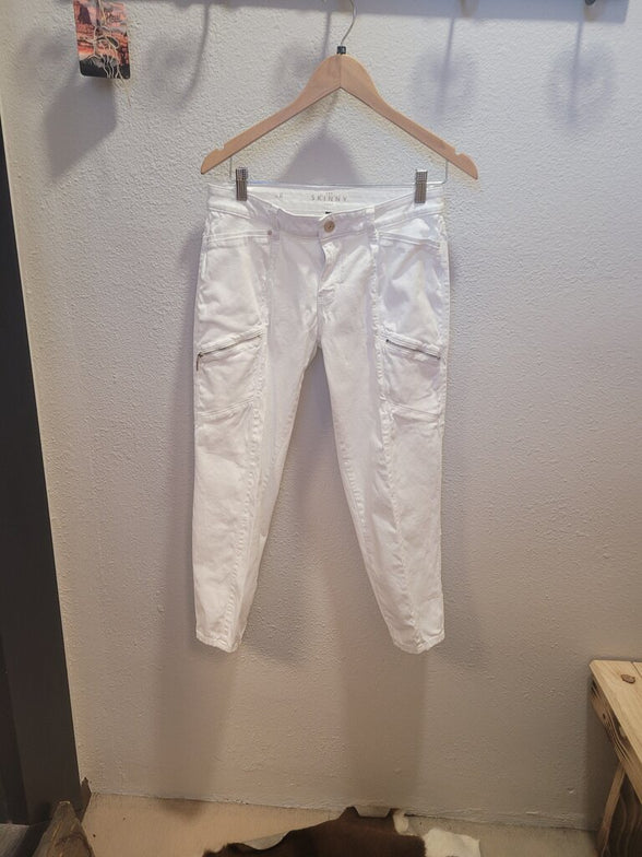 The Skinny White Cargo Pants