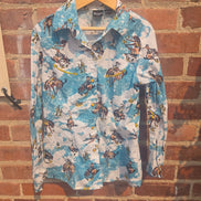 Cruel Girls Western Print Button-Up Shirt