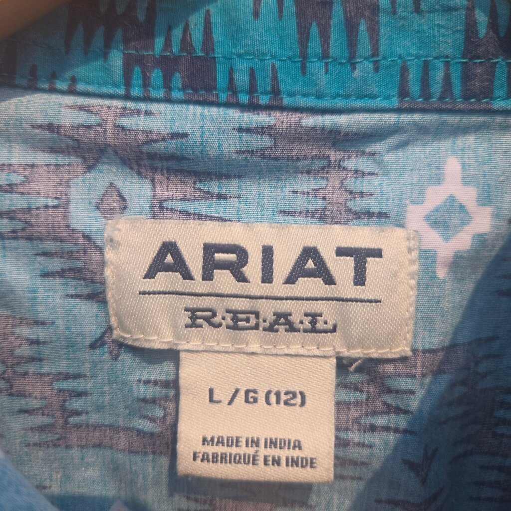 Ariat Real Turquoise Western Shirt youth