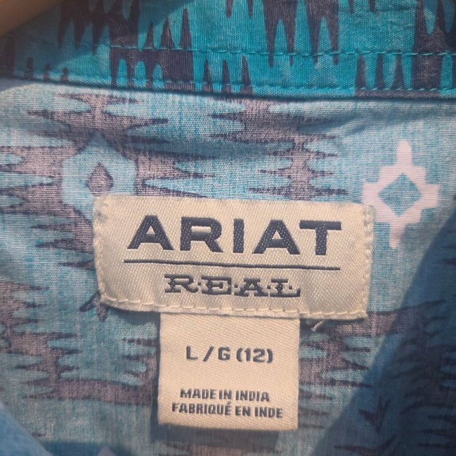 Ariat Real Turquoise Western Shirt youth