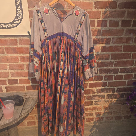 Bohemian Long Sleeve Maxi Dress