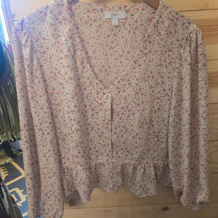 Candie's Floral Print Blouse