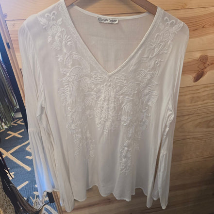 Cute Options Embroidered Long Sleeve Top
