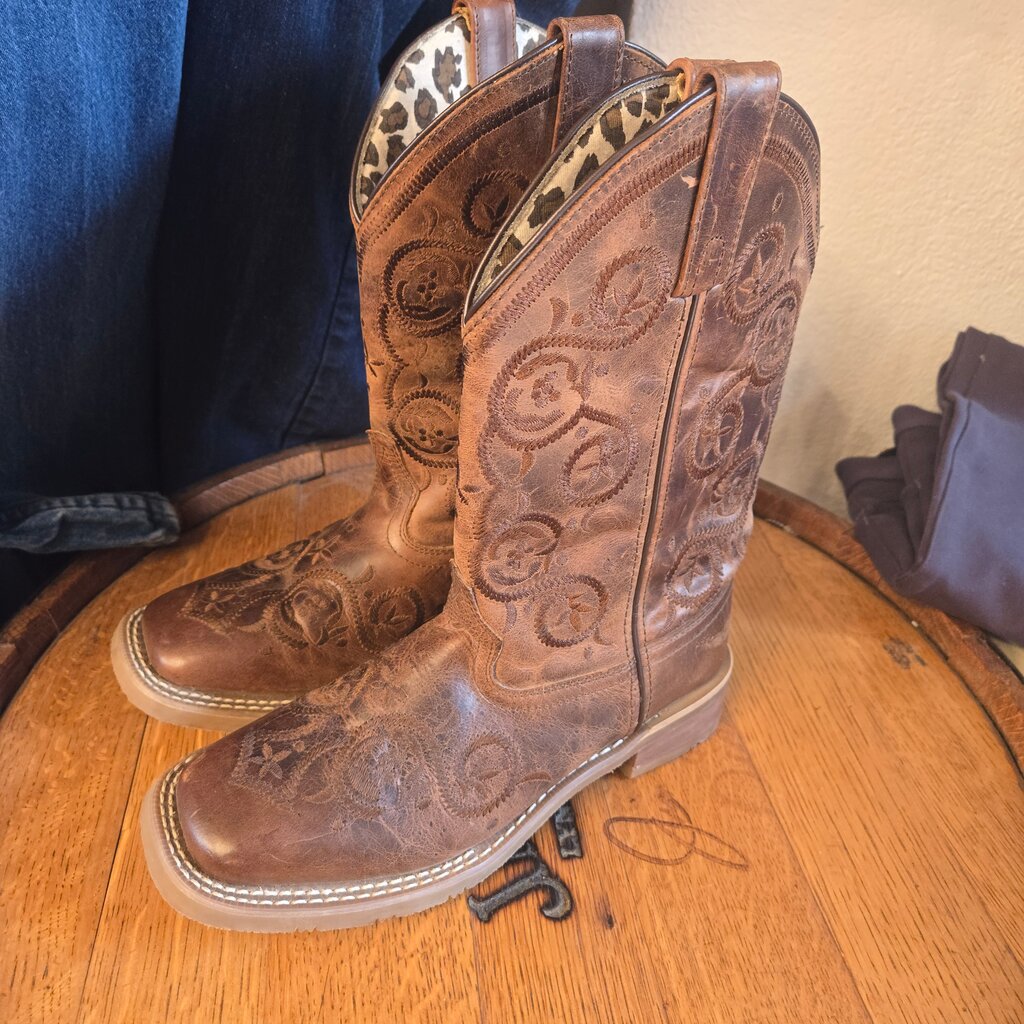 Laredo Women's Brown Leather Cowboy Boots