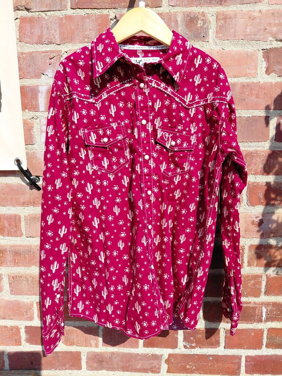 Cowgirl Hardware Floral Cactus Print Shirt
