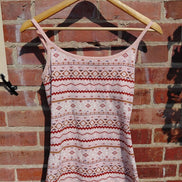 Riot Pink Patterned Spaghetti Strap Top