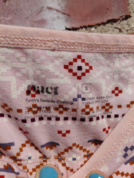 Riot Pink Patterned Spaghetti Strap Top
