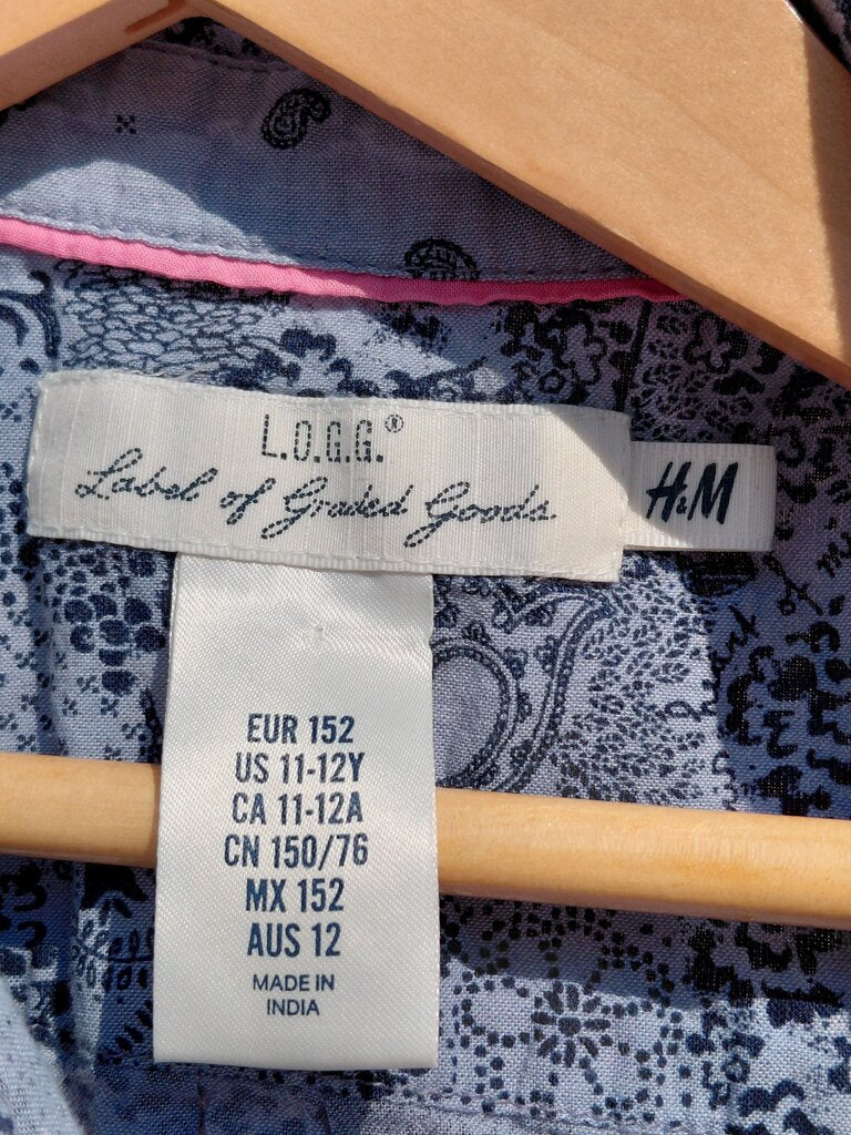 LO.G.G. Label of Graded Goods Blue Floral Sleeveless Shirt