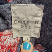 Cotton Rye Long Sleeve Shirt with Cow Print