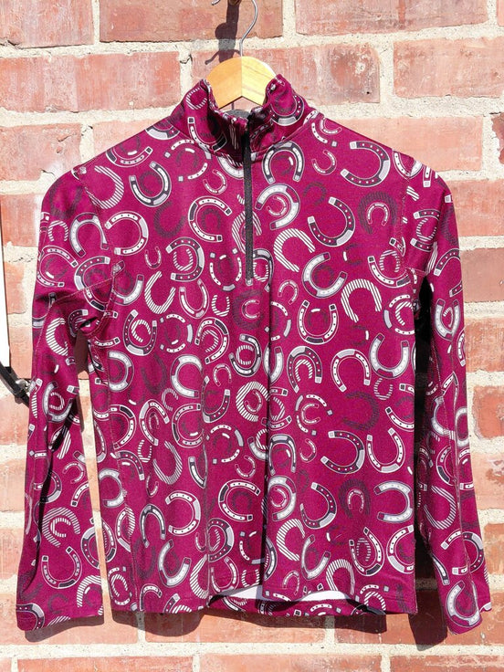 Horseshoe Pattern Zip Jacket