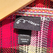art class Red Plaid Flannel Shirt