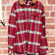 art class Red Plaid Flannel Shirt