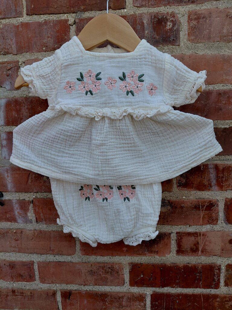 Daisy Fuentes Infant Dress with Floral Embroidery