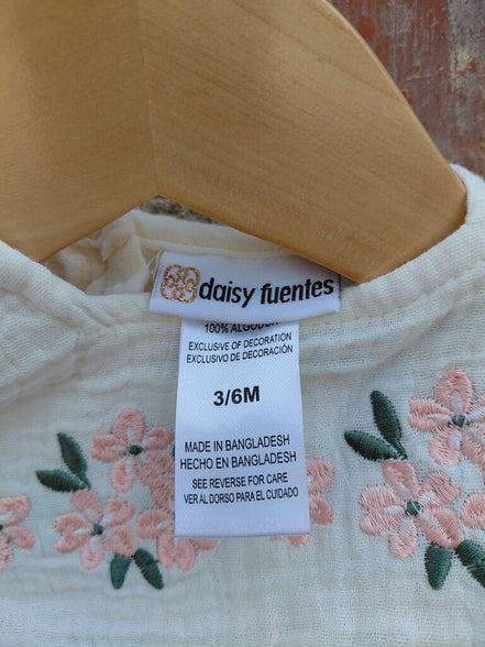 Daisy Fuentes Infant Dress with Floral Embroidery