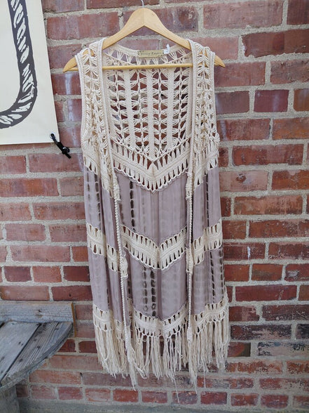 Jessica Taylor Women's Bohemian Crochet Vest