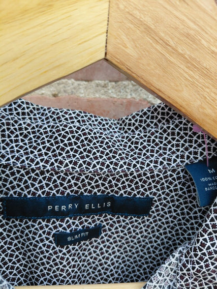 Perry Ellis Slim Fit Button-Up Shirt
