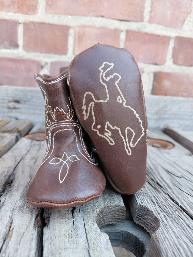 Brown Leather Cowboy Boots for Infants