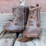Brown Leather Cowboy Boots for Infants