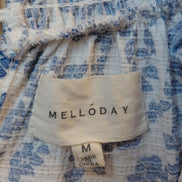 Melloday Blue Floral Ruffle Dress