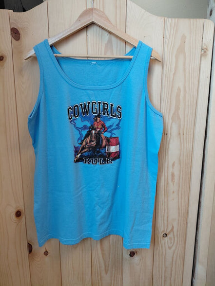 Cowgirls Rule Graphic Tank Top