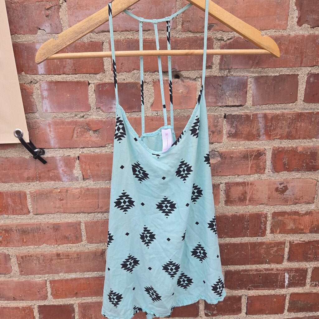No Boundaries Mint Green Strappy Tank Top