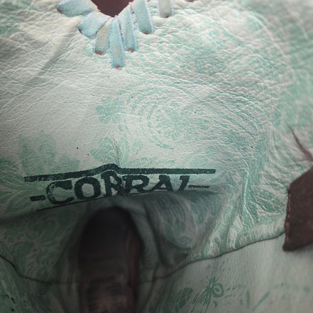 Corral Brown and Turquoise Cowboy Boots