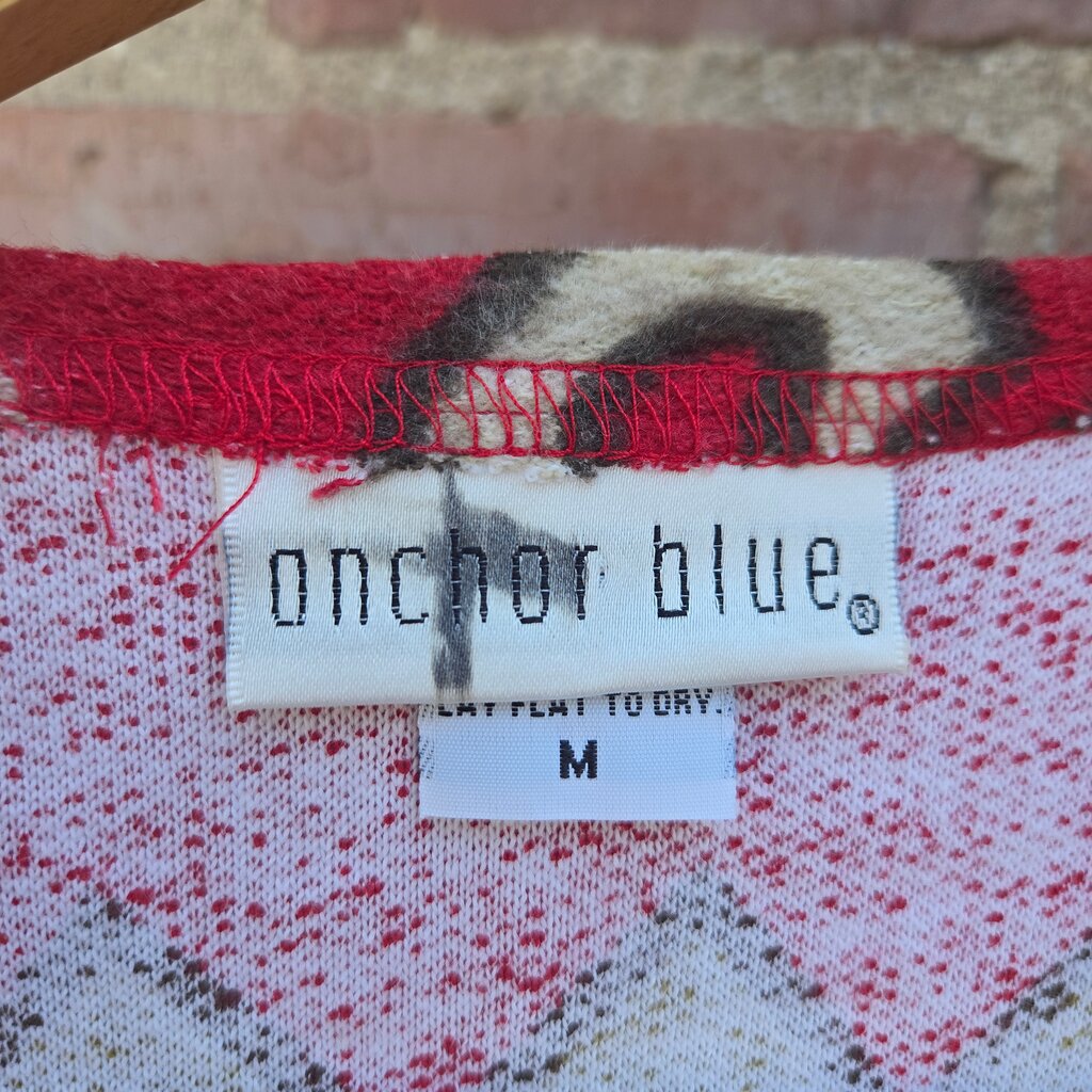 Anchor Blue Red Patterned Vest