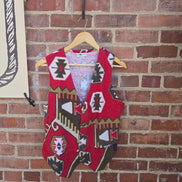 Anchor Blue Red Patterned Vest