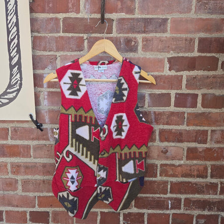 Anchor Blue Red Patterned Vest